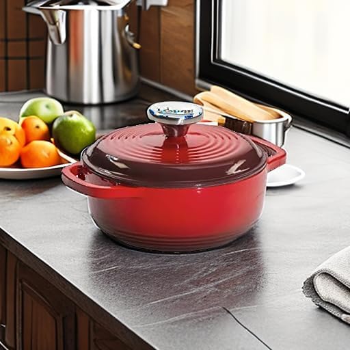 Lodge 1.5 Quart Enameled Cast Iron Dutch Oven - Image 2