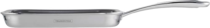 Tramontina Utsava Tri-Ply Clad Stainless Steel 10-Inch Square Grill Pan - Image 7
