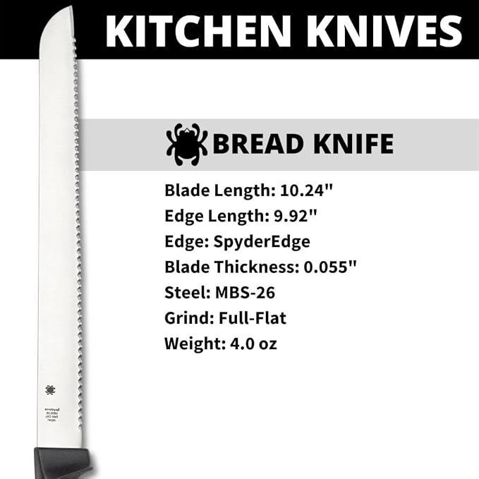 Spyderco Lightweight Kitchen Bread Knife - Image 3