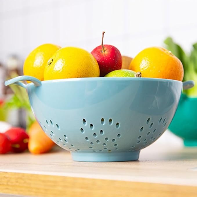 Heavy Duty 6 Inch Food Colander, Large Capacity Vegetable Strainer - Image 3