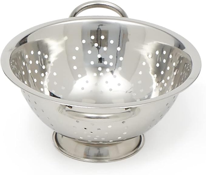Home Basics Deep Colander Stainless Steel 3 Quart#44; - Image 2