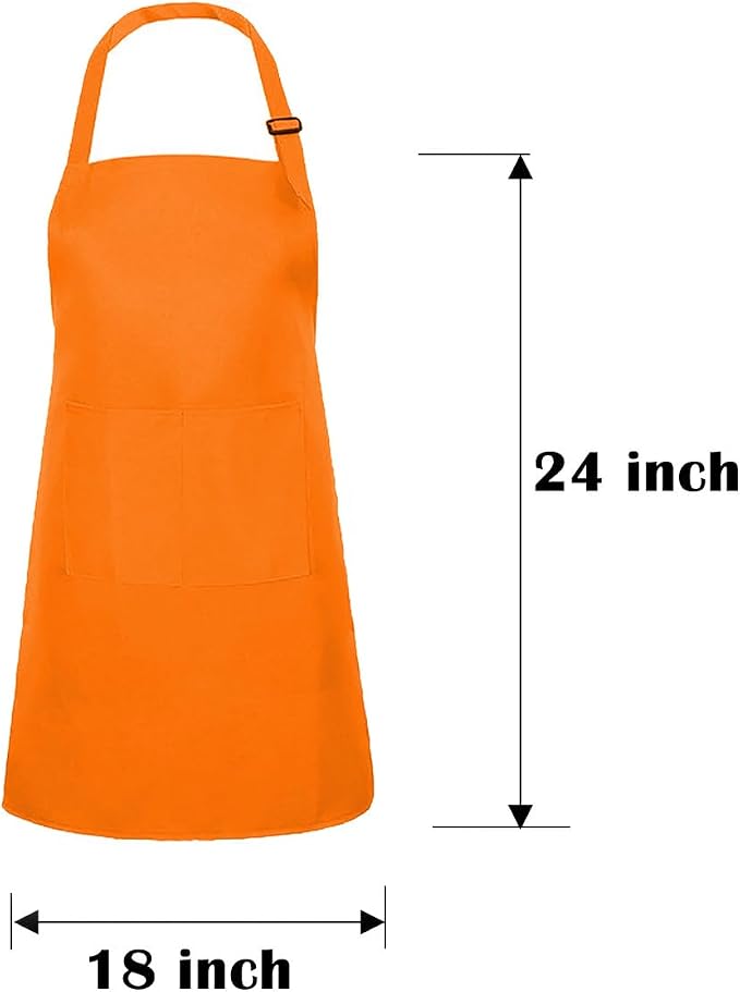 Kids Apron Set Chef Hat Sleeve Outfit Costume Toddler Girl Boy Aprons Cooking - Image 2