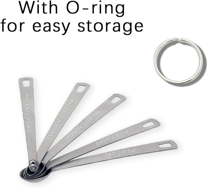 4Pack Mini Measuring Spoons Set, Heavy Duty Stainless Steel Teaspoon - Image 3