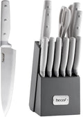 hecef Kitchen Knife Block Set, 14 Pieces Knife Set by hecef