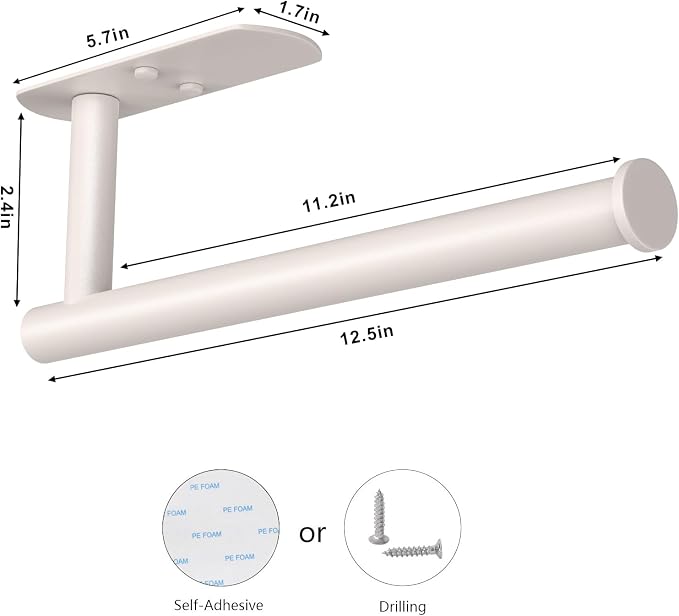 VAEHOLD Adhesive Paper Towel Holder Under Cabinet Wall Mount - Image 7