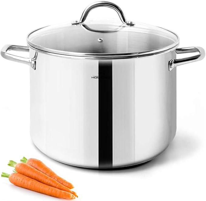 HOMICHEF Stock Pot 8 Quart by HOMICHEF