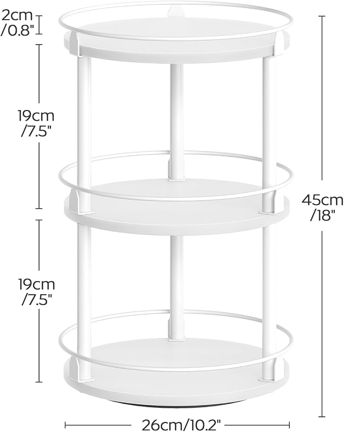 YATINEY Lazy Susan Organizer, Rotating Spice Rack, 3 Tier Spice Turntable - Image 6