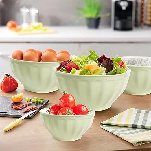 Mixing Bowls with Lids Set, Plastic Prep Bowl with Lid, Mixing Bowl Set - Image 2