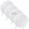 LELE LIFE 4 Pack Same Size Silicone Stretch Lids, Thicker Reusable Sturdy by LELE+LIFE