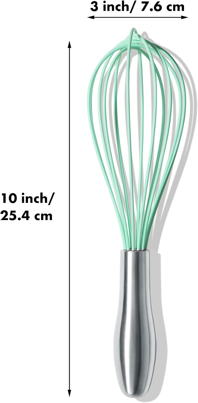 OYV 10-Inch Teal Silicone Whisk, Heat Resistant 480°F Kitchen Whisk - Image 7