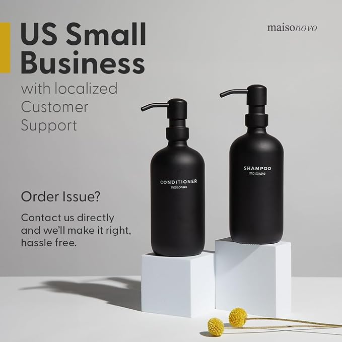 MaisoNovo Soap Dispenser 2-Piece Set | 16.9oz Clear Bottles - Image 8