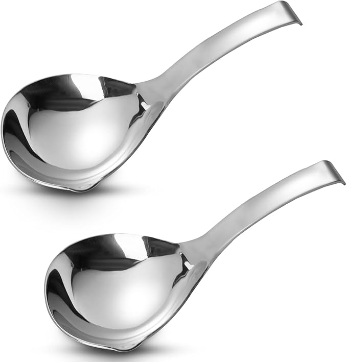 2Pcs Soup Ladle, Stainless Steel 304 Spoons by Realand