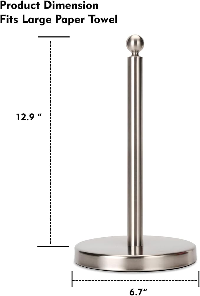 Kalitro Paper Towel Holder Countertop, Standing Paper Towel Roll Holder - Image 4