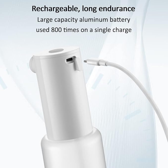 Foaming Soap Dispenser, Electric and Rechargeable, Refillable Foam Hand - Image 3