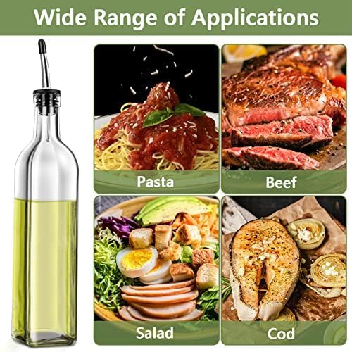 Leaflai Olive Oil Dispenser Bottle, 4 Labels, 1 Brush and 1 Funnel Oil Bottles - Image 5