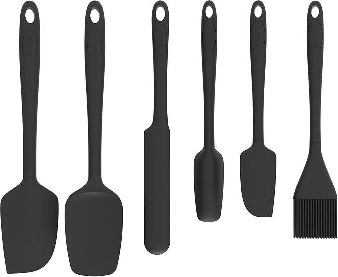 Silicone Spatula Set, 6 Pieces Food Grade Kitchen Utensils by Unknown