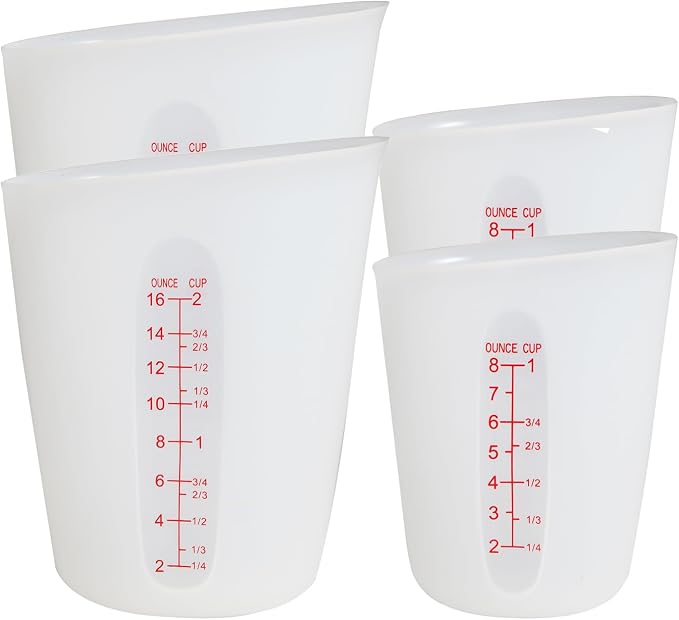 ZUYEE Silicone Measuring Cups Flexible Measure Cups Chocolate Melting Squeeze by ZUYEE