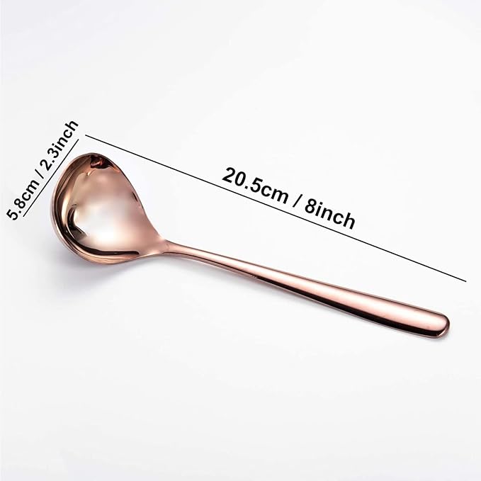 Comicfs Soup Ladle, 4 Pack Durable SUS 304 Stainless Steel - Image 2