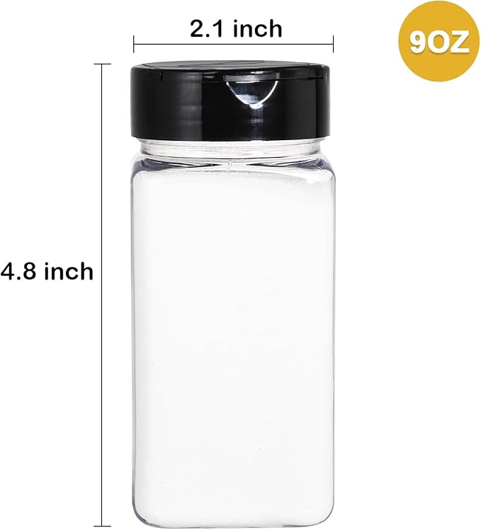 Bekith 16 Pack 9 oz Plastic Spice Jars - Image 2