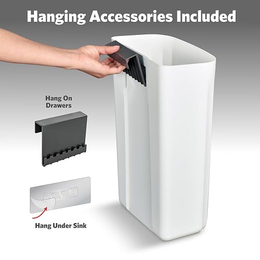 Glad Roomate Under Counter Waste Bin | Space Saving Small Trash Can - Image 4
