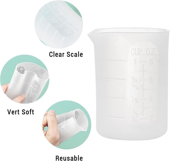 Gartful 9PCS Silicone Mixing Cups Set, Resin Casting Tool Kit, DIY Craft Set - Image 3