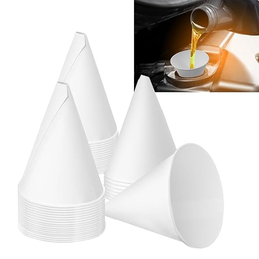 50 Disposable Funnels for Motor Oil & Other Liquids by Asweir