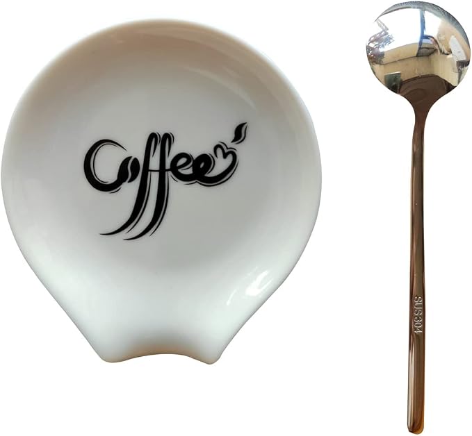 Coffee Spoon Rest, Small Ceramic Coffee Spoon Holder, Porcelain Spoon Holder by PFCTRJR