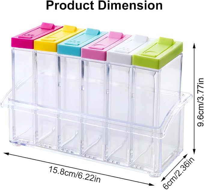 12 PCS Colorful Spice Shaker Jars, Salt and Pepper Shakers Set, Seasoning - Image 2