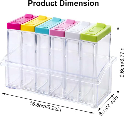 12 PCS Colorful Spice Shaker Jars, Salt and Pepper Shakers Set, Seasoning - Image 2