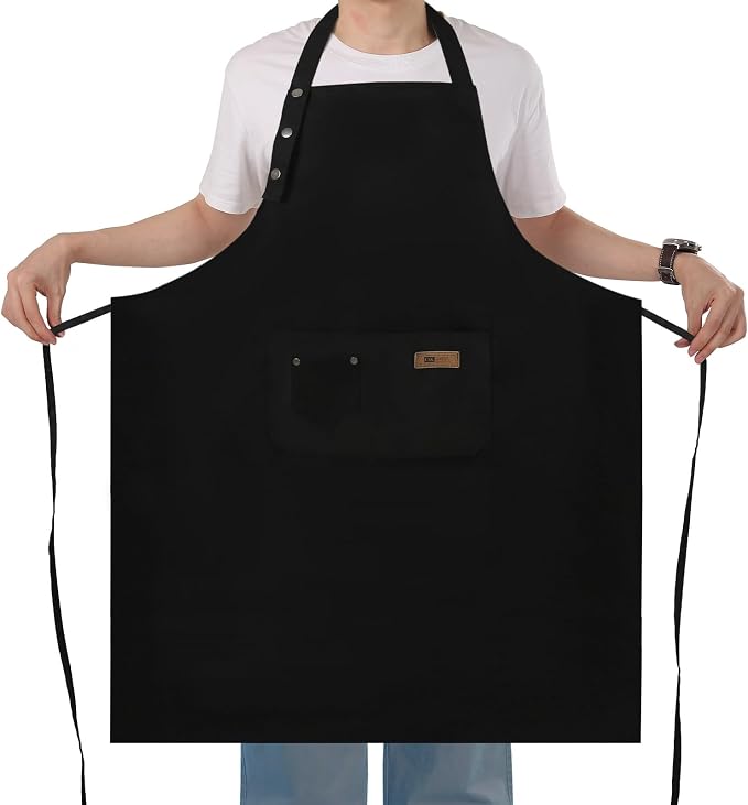 Yuubin Extra Large Aprons for Men Adjustable Button Apron by Unknown