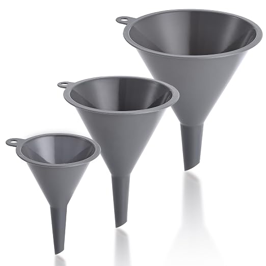 Plastic Kitchen Funnel Set of 3, Durable Round Food Grade Cooking Funnels by Unknown