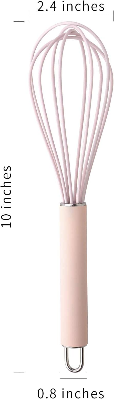 GorGin high temperature and easy to clean silicone whisk, 10 inch, grip good - Image 7