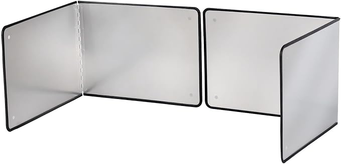 Silver Large 2 Pieces 2 Sided Stainless steel Splatter Guard by LTSEAME