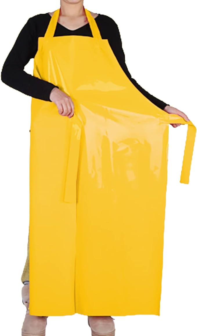 ELEBOX Waterproof Oil Proof Bib Apron Utility Apron Chemical Resistant Apron - Image 3