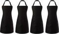 Tosewever 4 Pack Adjustable Bib Apron Waterdrop Resistant Apron by Tosewever