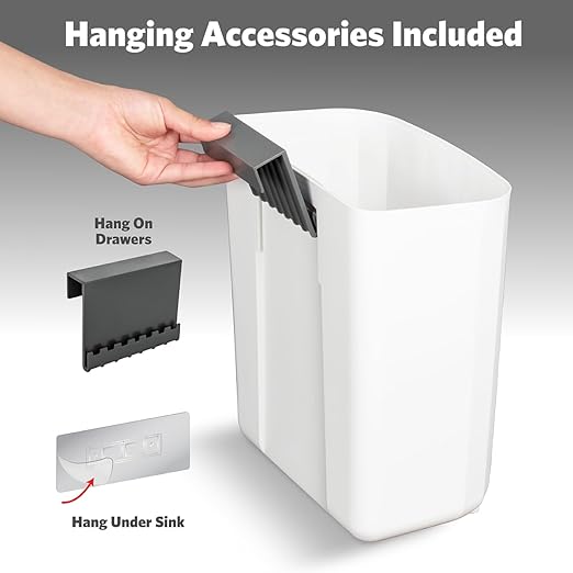 Glad Roomate Under Counter Waste Bin | Space Saving Small Trash Can - Image 4