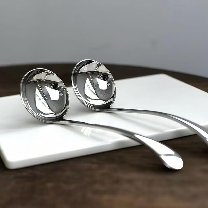 Small Ladle, Gravy Ladle, 7.9 Inch Sauce Ladles, 18/10 Stainless Steel Small - Image 7