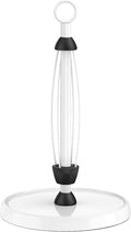 White Paper Towel Holder Countertop, One-Handed Tear, Stainless Steel, Weighted by HZE