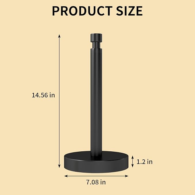 YUMORE Paper Towel Holder Countertop, Standing Paper Towel Roll Holder - Image 4