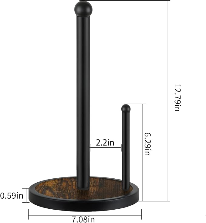 YINMIT Paper Towel Holder Countertop, Standing Paper Towel Roll Holder - Image 3