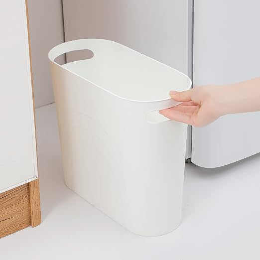 rejomiik Small Trash Can, 3.5 Gallon Slim Garbage Can Plastic Waste Basket - Image 2