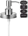 Amolliar Mason Jar Liquid Soap Dispenser Pump, Rustproof Stainless Steel Lid by Amolliar