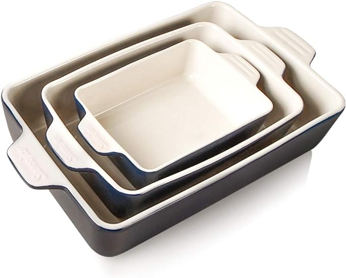 Sweejar Ceramic Bakeware Set, Rectangular Baking Dish by Sweejarco1949