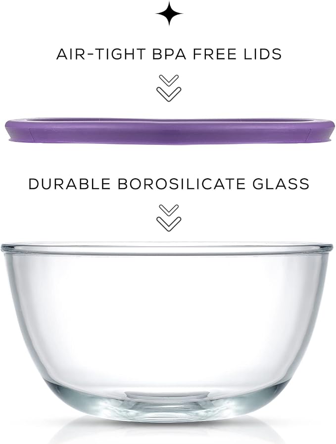 JoyJolt Very Peri 8pc Glass Mixing Bowls - Image 4