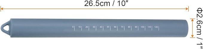 HARFINGTON Silicone Rolling Pin 10" Silicone Surface Non-Stick Stainless Steel - Image 2