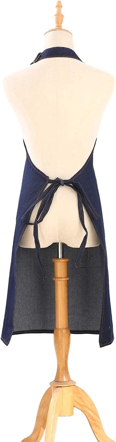 Tosewever Canvas Cross Back Chef Cotton Aprons - Image 9