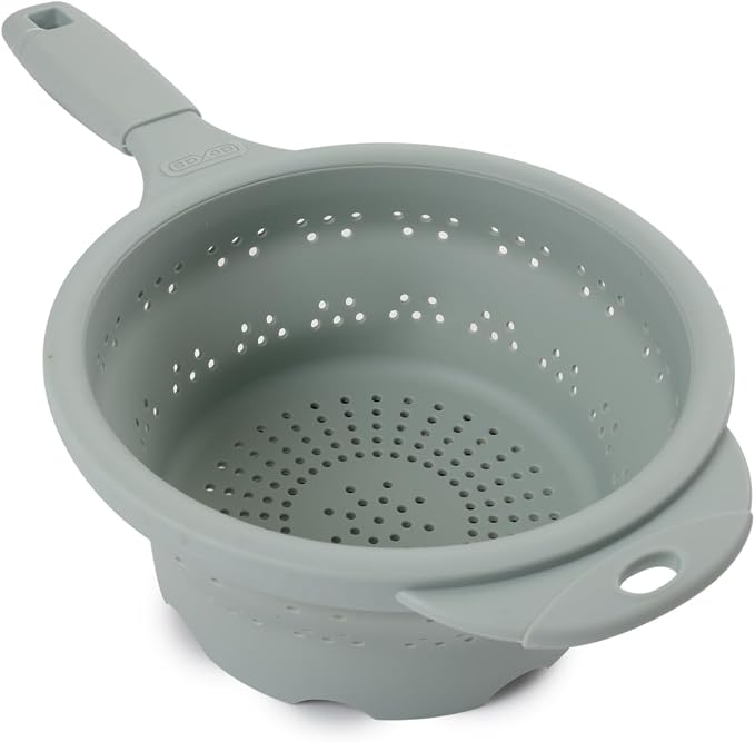 Dexas 8" Collapsible Silicone Strainer in Sage, Kitchen Strainer - Image 2