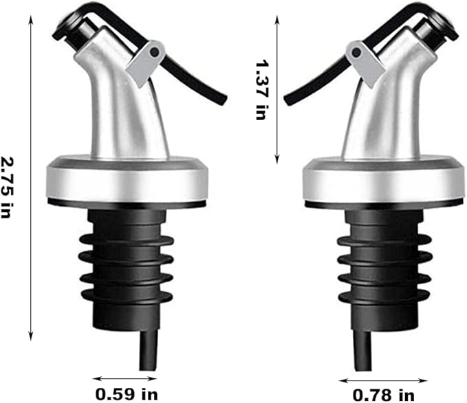 5 Pack Oil Spouts, Olive Oil Vinegar Bottle Stopper Dispenser - Image 5