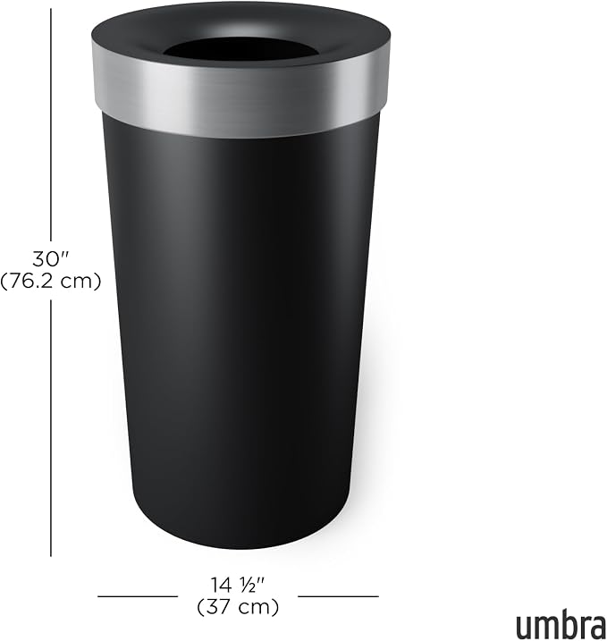 Umbra Vento Kitchen Trash Can – Large 16 Gal Open Top Garbage Can - Image 3