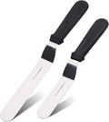 Angled Icing Spatula, Stainless Steel Offset Spatula, Cake Spatula Set of 2 by PUCKWAY